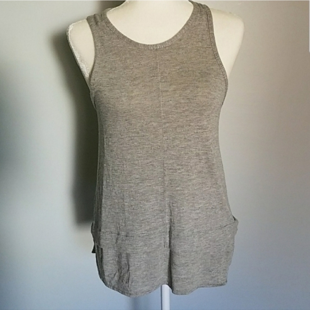 Madewell Women Drape Sleeve ankles Tank Top Gray Small